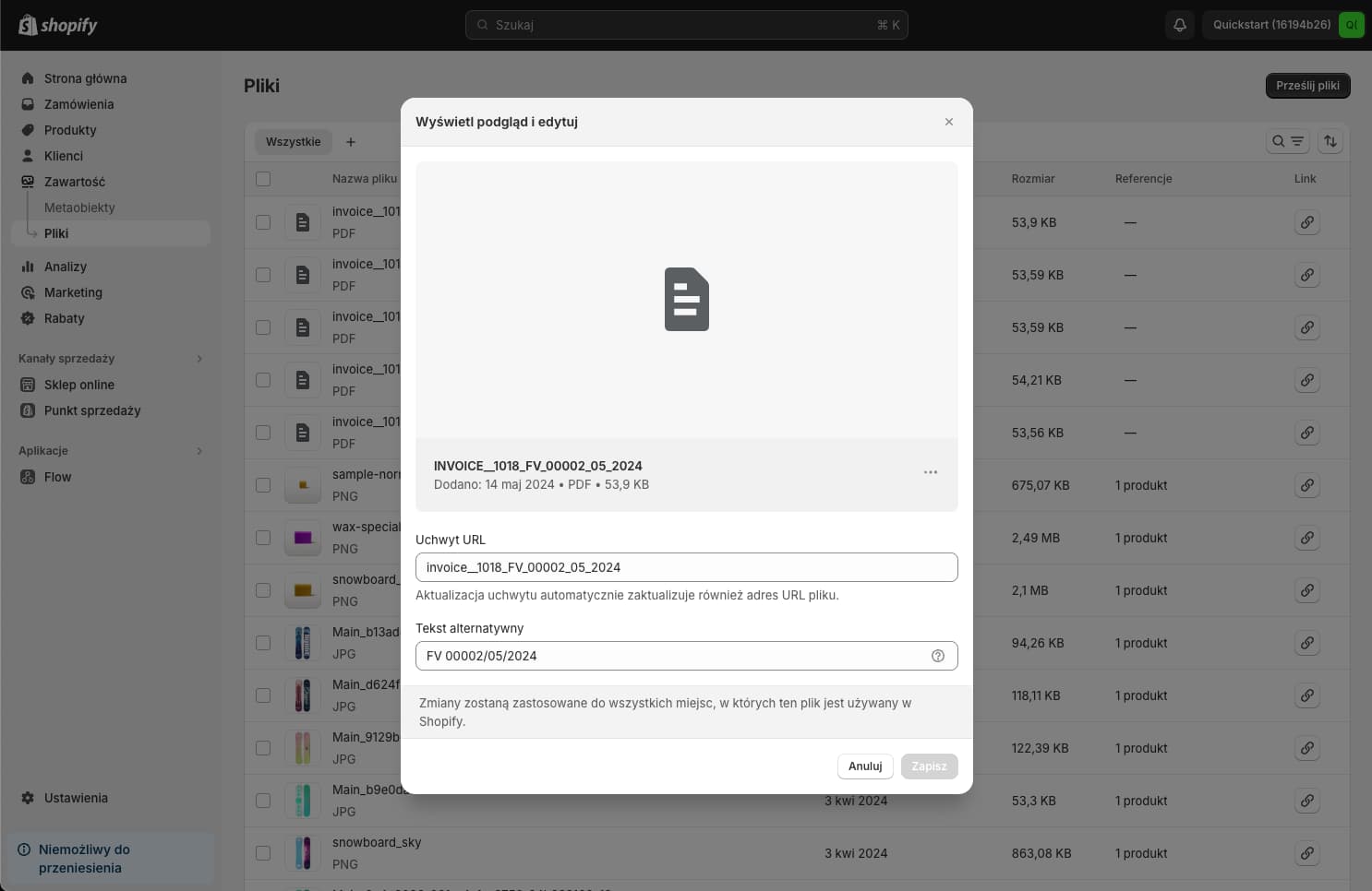 shopify dashboard