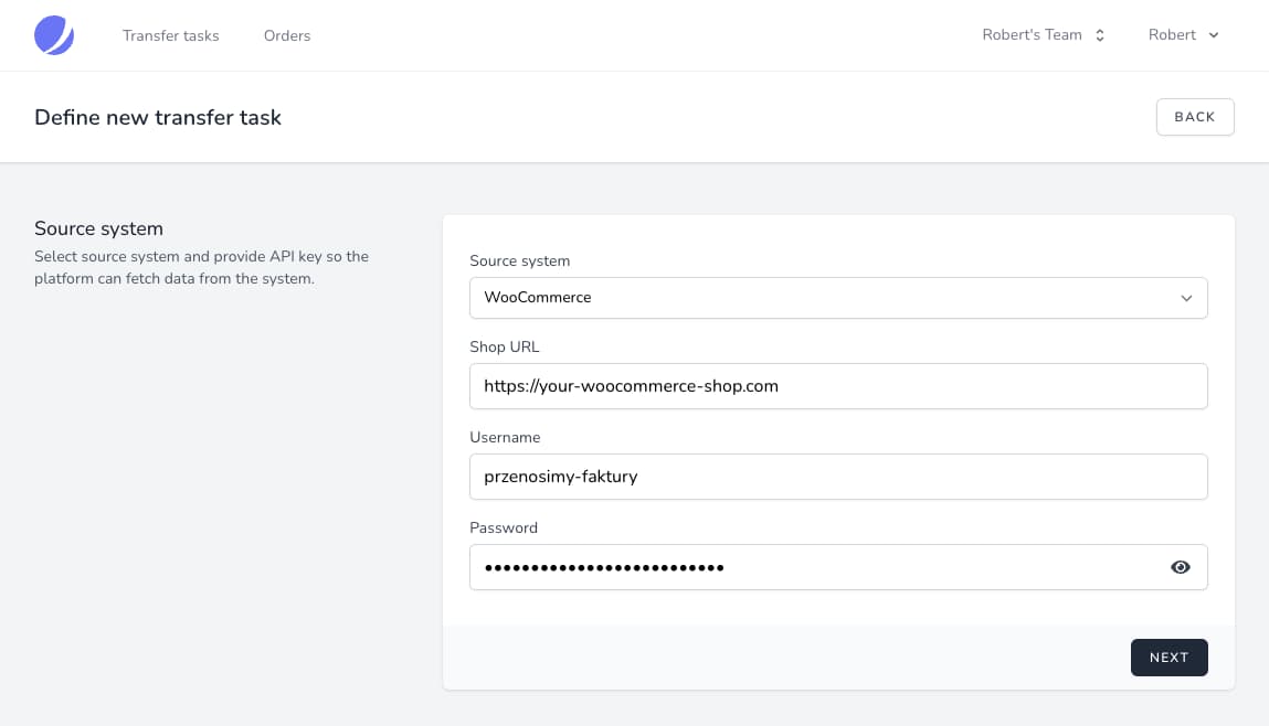 platform dashboard